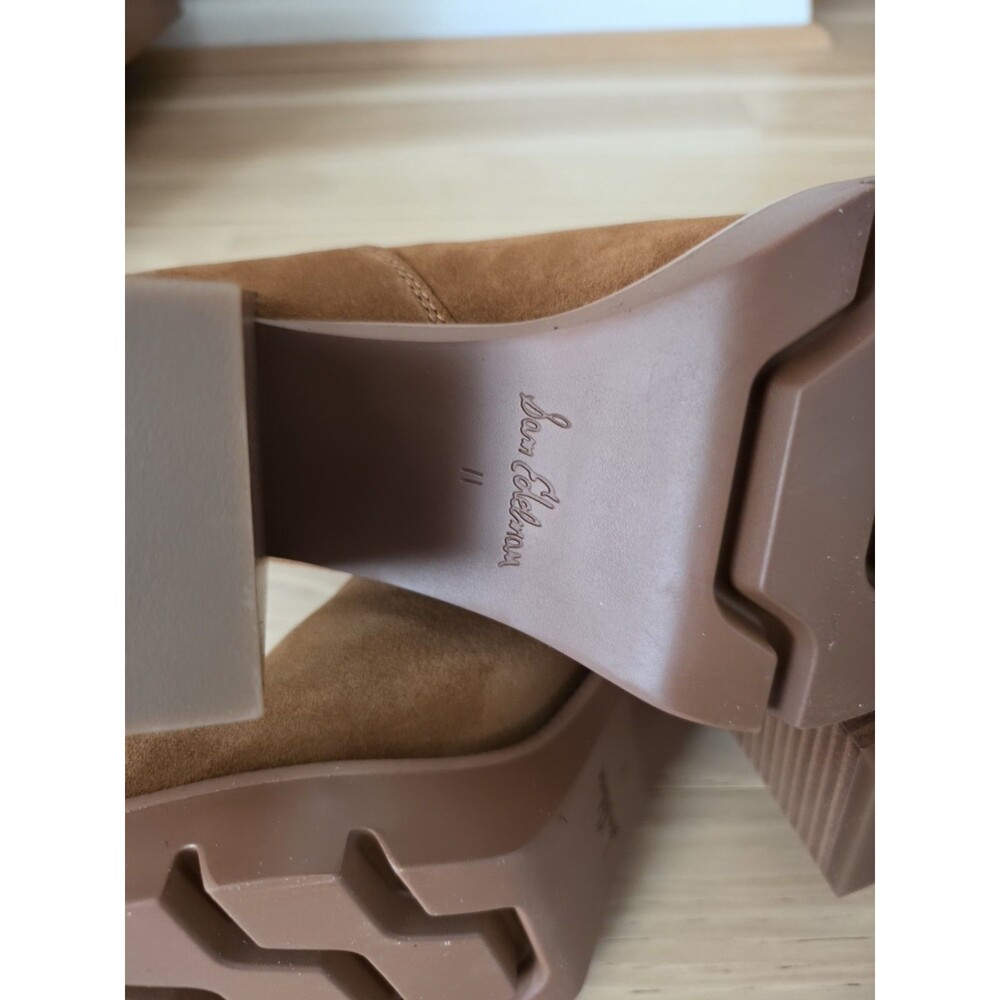 Sam Edelman Rollins Frontier Brown Suede Block Heel Chelsea Boots Size 11 M - Picture 8 of 12
